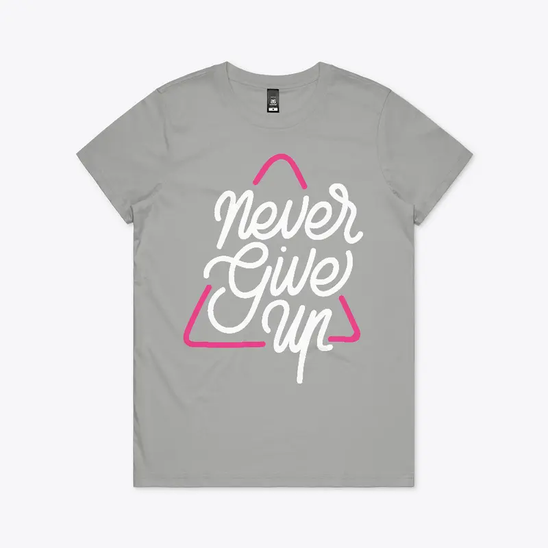 bonita playera never give up